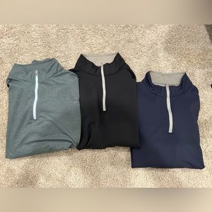 3 Men’s Peter Millar 1/4 Zip Pullovers